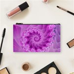 Silky Pink Spiral Fractal  Cosmetic Bag (Small)