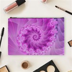 Silky Pink Spiral Fractal  Cosmetic Bag (Large)