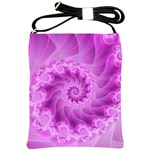 Silky Pink Spiral Fractal  Shoulder Sling Bag