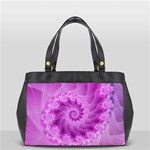 Silky Pink Spiral Fractal  Oversize Office Handbag