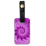 Silky Pink Spiral Fractal  Luggage Tag (one side)