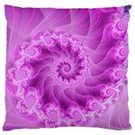 Silky Pink Spiral Fractal  Large Cushion Case (One Side)