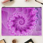 Silky Pink Spiral Fractal  Cosmetic Bag (XXXL)