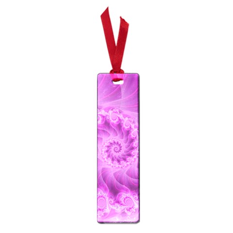 Silky Pink Spiral Fractal  Small Book Mark from ArtsNow.com Front