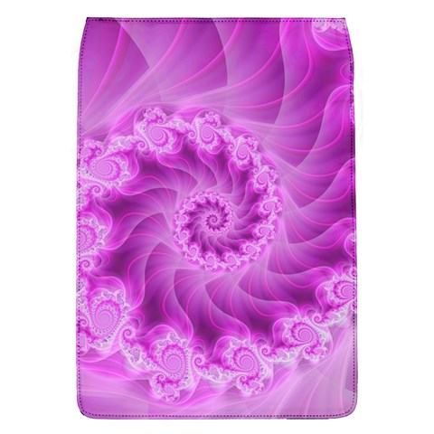 Silky Pink Spiral Fractal  Removable Flap Cover (L) from ArtsNow.com Front