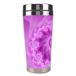 Silky Pink Spiral Fractal  Stainless Steel Travel Tumbler