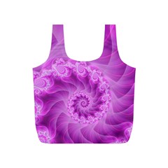 Silky Pink Spiral Fractal  Full Print Recycle Bag (S) from ArtsNow.com Front