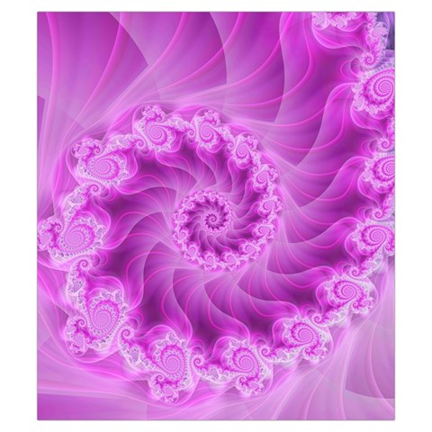 Silky Pink Spiral Fractal  Drawstring Pouch (Small) from ArtsNow.com Front