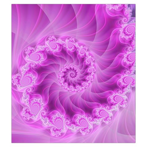 Silky Pink Spiral Fractal  Drawstring Pouch (Medium) from ArtsNow.com Front