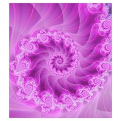 Silky Pink Spiral Fractal  Drawstring Pouch (Medium) from ArtsNow.com Back