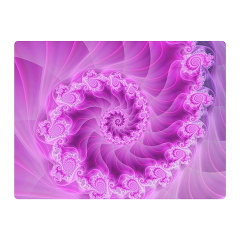 Silky Pink Spiral Fractal  Double Sided Flano Blanket (Mini) from ArtsNow.com 35 x27  Blanket Front