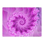 Silky Pink Spiral Fractal  Double Sided Flano Blanket (Mini)