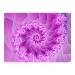 Silky Pink Spiral Fractal  Double Sided Flano Blanket (Mini) from ArtsNow.com 35 x27  Blanket Back