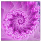 Silky Pink Spiral Fractal  Large Satin Scarf (Square)