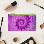 Silky Pink Spiral Fractal  Cosmetic Bag (XS)