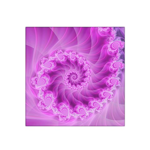 Silky Pink Spiral Fractal  Satin Bandana Scarf from ArtsNow.com Front