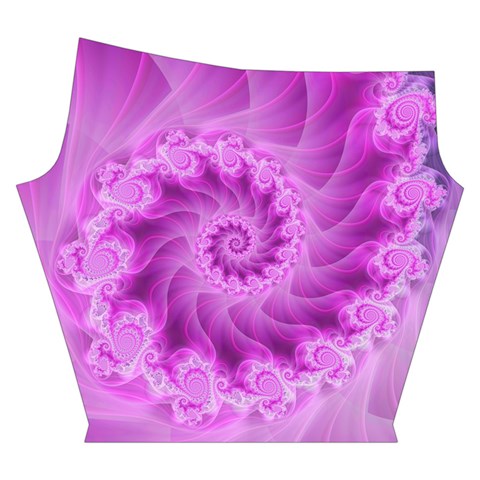 Silky Pink Spiral Fractal  Yoga Cropped Leggings from ArtsNow.com Right