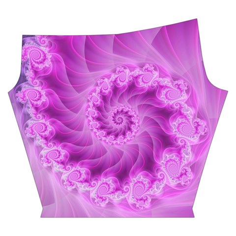 Silky Pink Spiral Fractal  Yoga Cropped Leggings from ArtsNow.com Left