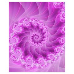 Silky Pink Spiral Fractal  Drawstring Pouch (XL) from ArtsNow.com Front