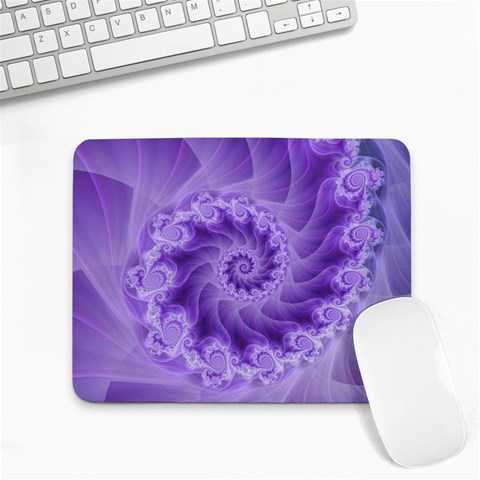 Silky Purple Spiral Fractal Small Mousepad from ArtsNow.com Front