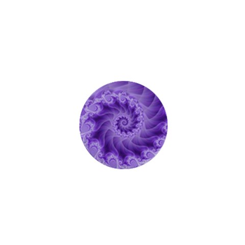 Silky Purple Spiral Fractal 1  Mini Button from ArtsNow.com Front