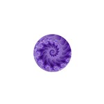 Silky Purple Spiral Fractal 1  Mini Button