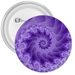 Silky Purple Spiral Fractal 3  Button