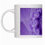 Silky Purple Spiral Fractal White Mug