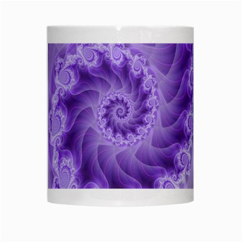 Silky Purple Spiral Fractal White Mug from ArtsNow.com Center