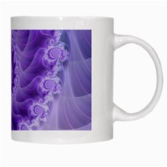 Silky Purple Spiral Fractal White Mug from ArtsNow.com Right