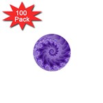 Silky Purple Spiral Fractal 1  Mini Button (100 pack) 