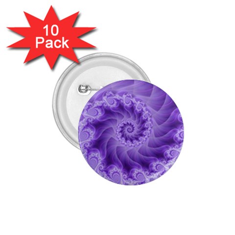 Silky Purple Spiral Fractal 1.75  Button (10 pack)  from ArtsNow.com Front