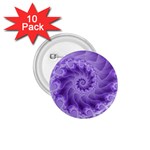 Silky Purple Spiral Fractal 1.75  Button (10 pack) 