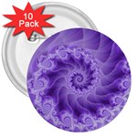 Silky Purple Spiral Fractal 3  Button (10 pack)