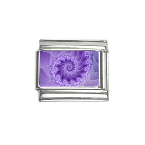 Silky Purple Spiral Fractal Italian Charm (9mm) from ArtsNow.com Front