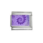 Silky Purple Spiral Fractal Italian Charm (9mm)