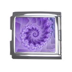 Silky Purple Spiral Fractal Mega Link Italian Charm (18mm)