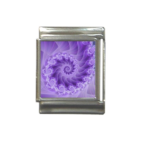 Silky Purple Spiral Fractal Italian Charm (13mm) from ArtsNow.com Front