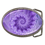 Silky Purple Spiral Fractal Belt Buckle