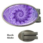 Silky Purple Spiral Fractal Money Clip (Oval)