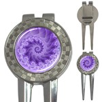 Silky Purple Spiral Fractal 3-in-1 Golf Divot