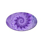 Silky Purple Spiral Fractal Sticker (Oval)