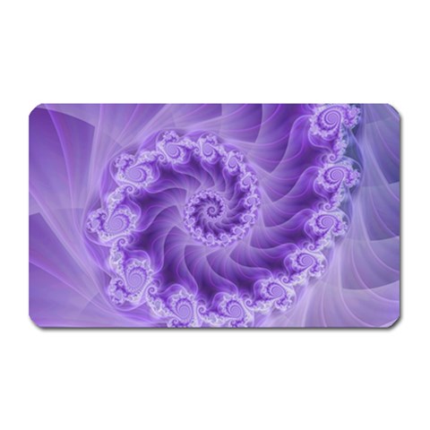 Silky Purple Spiral Fractal Magnet (Rectangular) from ArtsNow.com Front