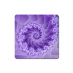 Silky Purple Spiral Fractal Magnet (Square)