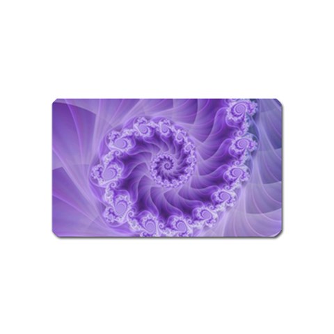 Silky Purple Spiral Fractal Magnet (Name Card) from ArtsNow.com Front