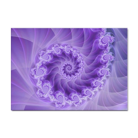 Silky Purple Spiral Fractal Sticker A4 (10 pack) from ArtsNow.com Front