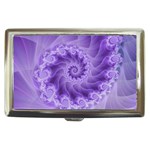 Silky Purple Spiral Fractal Cigarette Money Case