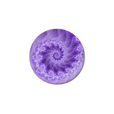 Silky Purple Spiral Fractal Golf Ball Marker from ArtsNow.com Front