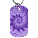 Silky Purple Spiral Fractal Dog Tag (Two Sides)