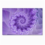 Silky Purple Spiral Fractal Postcard 4  x 6 